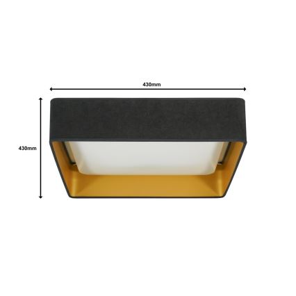 Brilagi - Plafón LED VELVET SQUARE LED/24W/230V gris