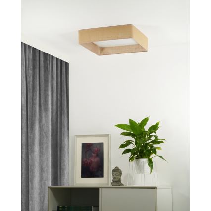 Brilagi - Plafón LED VELVET SQUARE LED/24W/230V marrón