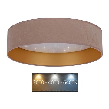 Brilagi - Plafón LED VELVET STAR LED/24W/230V Ø 40 cm 3000K/4000K/6400K beige/dorado