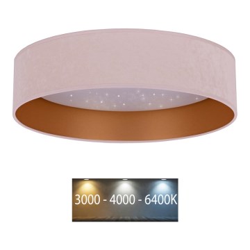 Brilagi - Plafón LED VELVET STAR LED/24W/230V Ø 40 cm 3000K/4000K/6400K rosa/dorado