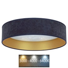 Brilagi - Plafón LED VELVET STAR LED/36W/230V diámetro 55 cm 3000K/4000K/6400K azul/dorado