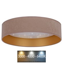 Brilagi - Plafón LED VELVET STAR LED/36W/230V diámetro 55 cm 3000K/4000K/6400K beige/dorado