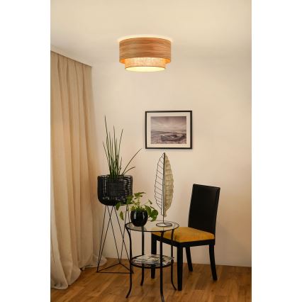 Brilagi - Plafón MONTANA BOHO 1xE27/15W/230V diá. 45 cm marrón