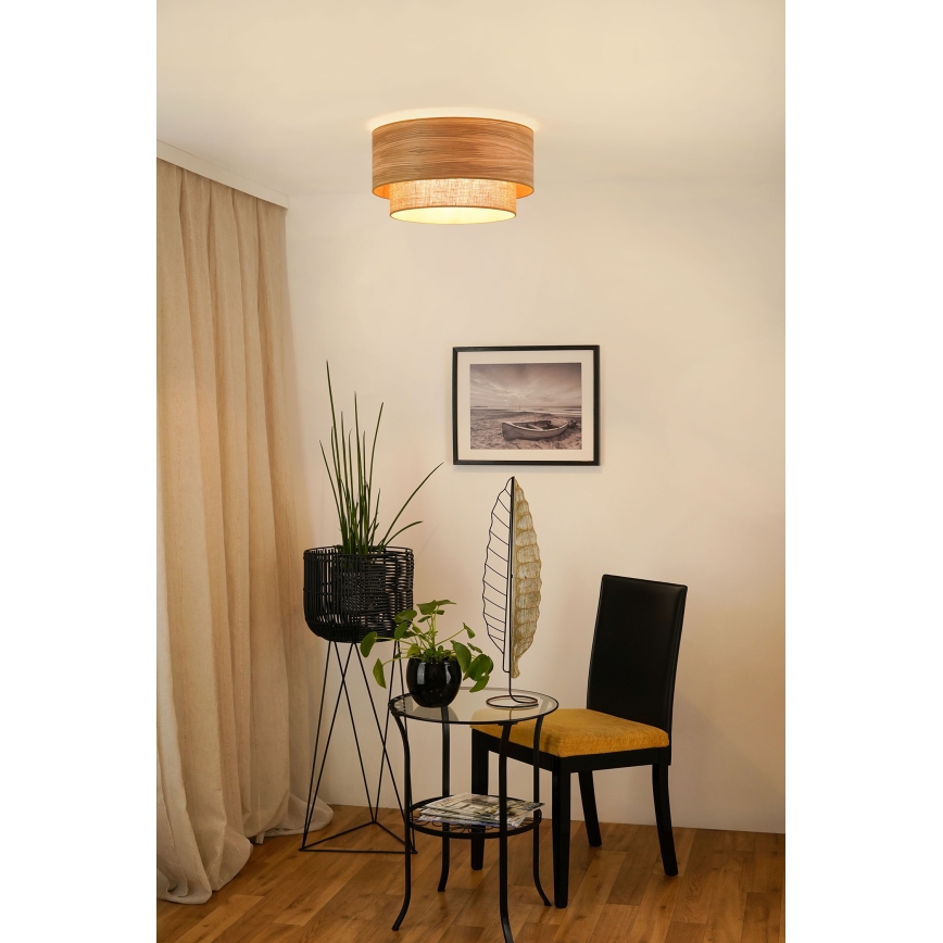 Brilagi - Plafón MONTANA BOHO 1xE27/15W/230V diá. 45 cm marrón