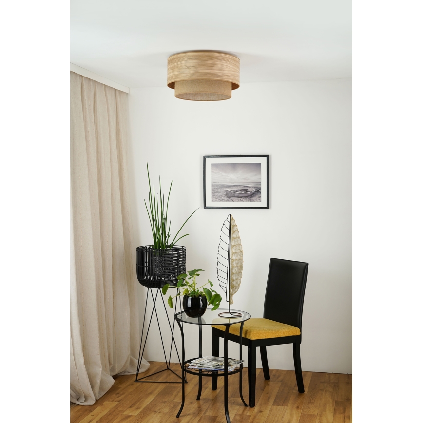 Brilagi - Plafón MONTANA BOHO 1xE27/15W/230V diá. 45 cm marrón