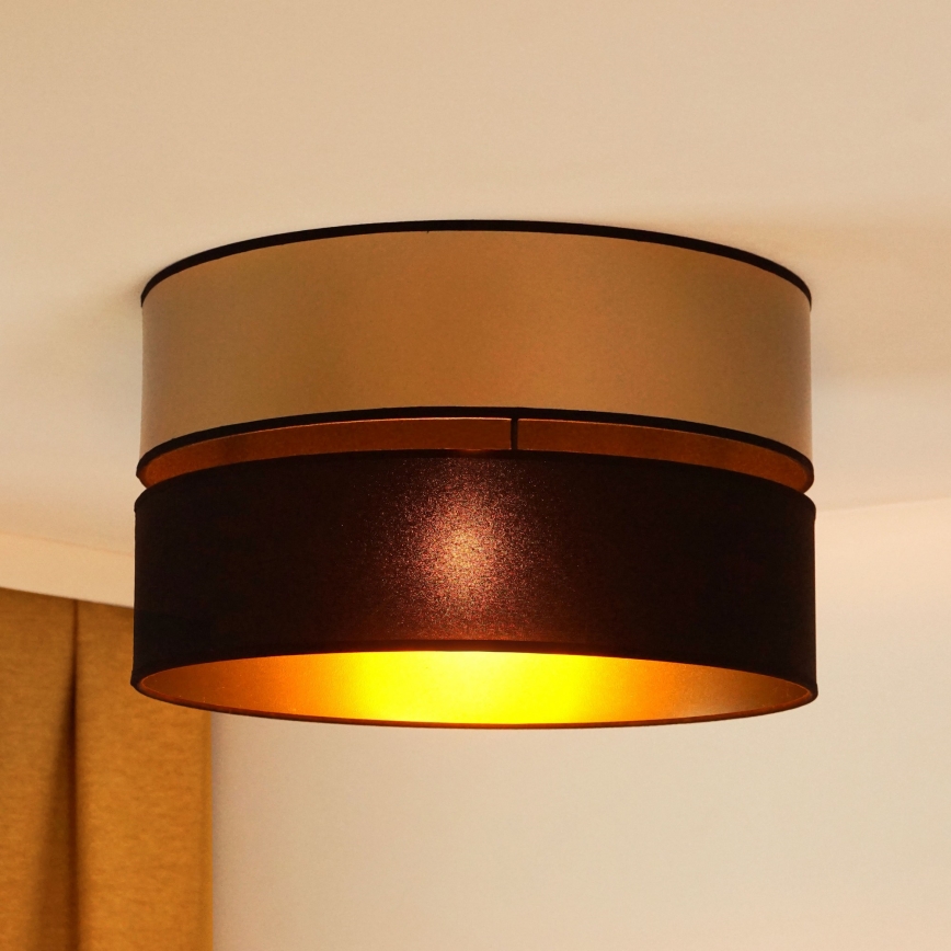 Brilagi - Plafón ROYAL 1xE27/15W/230V diá. 40 cm negro/dorado