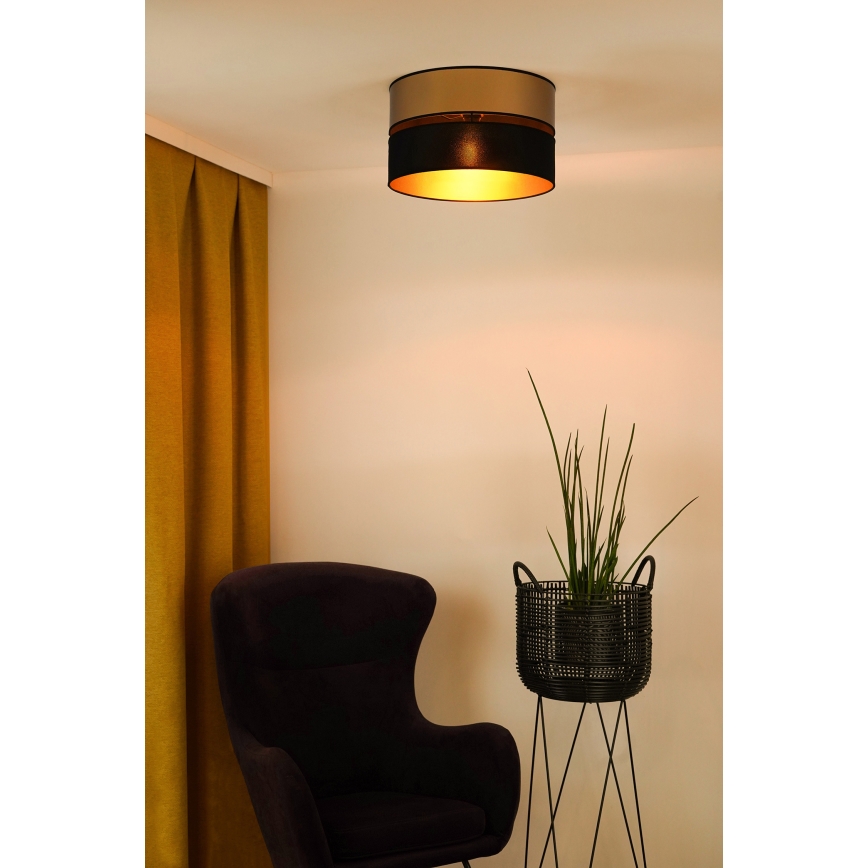 Brilagi - Plafón ROYAL 1xE27/15W/230V diá. 40 cm negro/dorado
