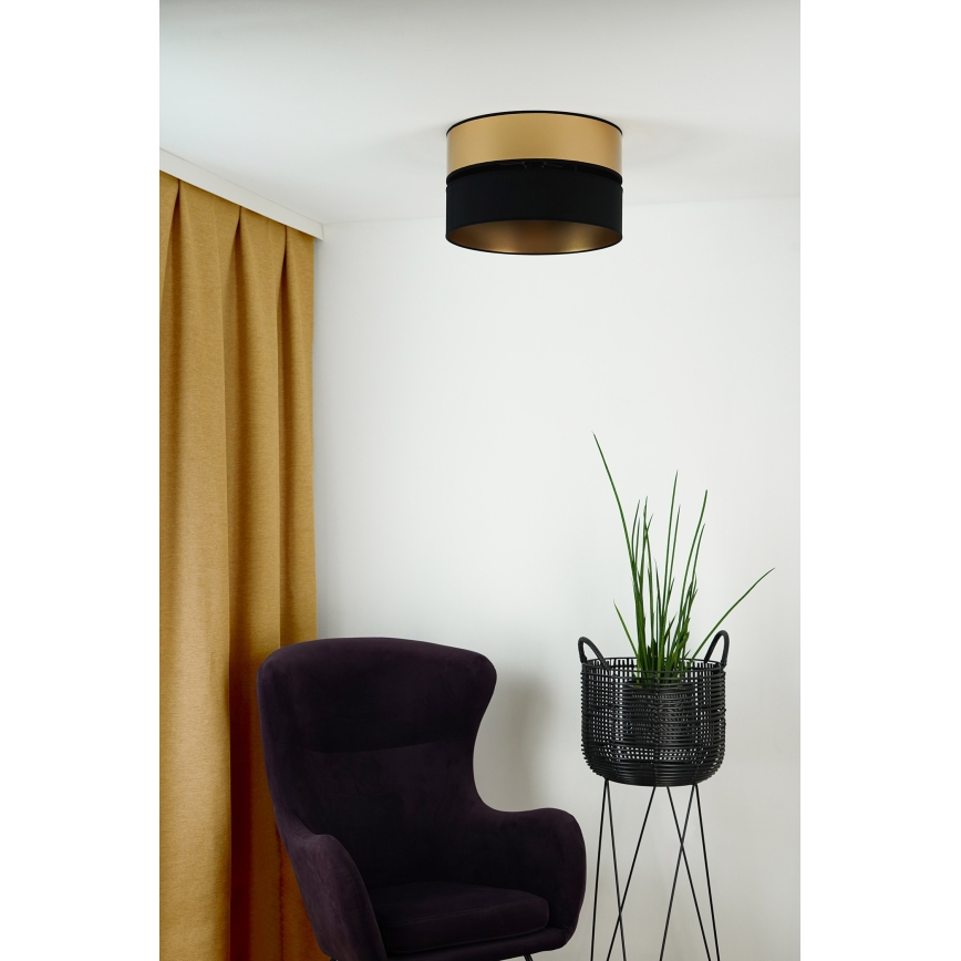 Brilagi - Plafón ROYAL 1xE27/15W/230V diá. 40 cm negro/dorado