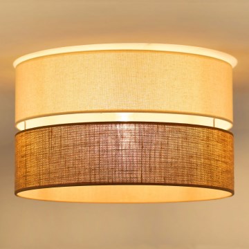 Brilagi - Plafón ROYAL YUTE 1xE27/15W/230V diá. 40 cm beige/color crema