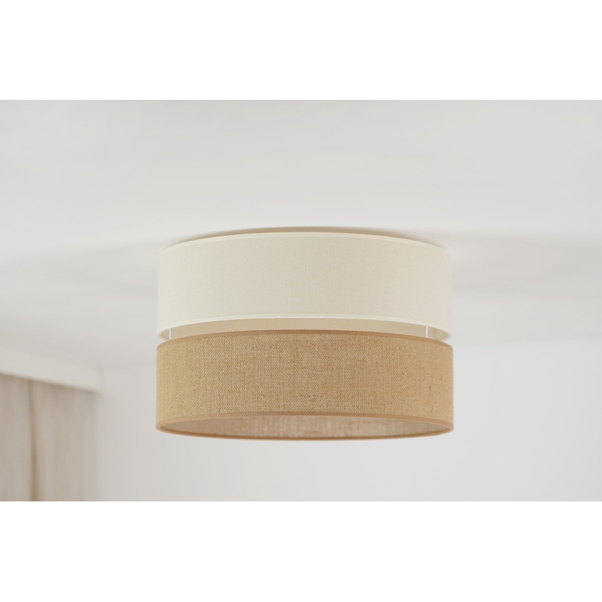 Brilagi - Plafón ROYAL YUTE 1xE27/15W/230V diá. 40 cm beige/color crema