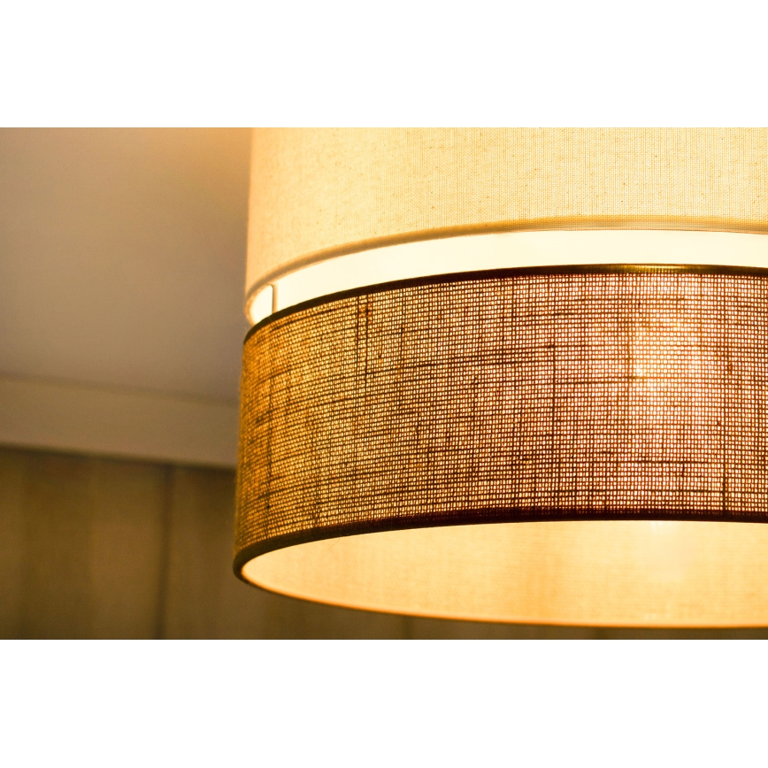 Brilagi - Plafón ROYAL YUTE 1xE27/15W/230V diá. 40 cm beige/color crema