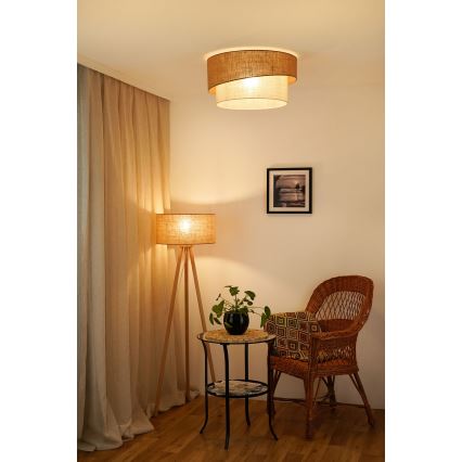 Brilagi - Plafón SHINE 1xE27/15W/230V diá. 50 cm beige/color crema