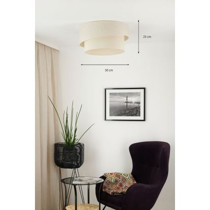 Brilagi - Plafón SHINE 1xE27/15W/230V diá. 50 cm color crema