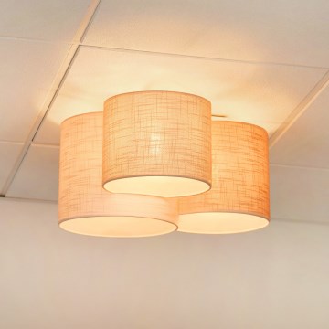 Brilagi - Plafón SNAKE 3xE27/15W/230V gris/color crema