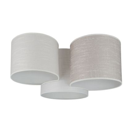 Brilagi - Plafón SNAKE 3xE27/15W/230V gris/color crema