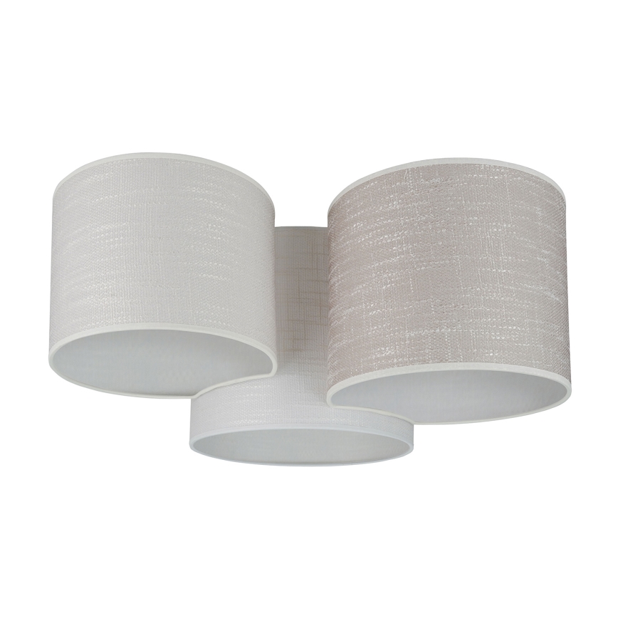 Brilagi - Plafón SNAKE 3xE27/15W/230V gris/color crema