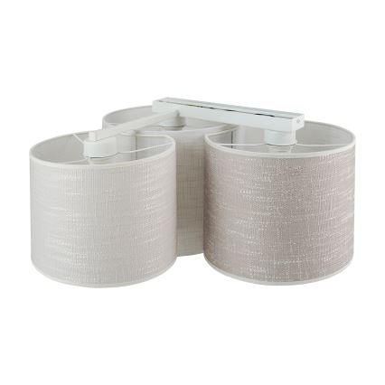 Brilagi - Plafón SNAKE 3xE27/15W/230V gris/color crema