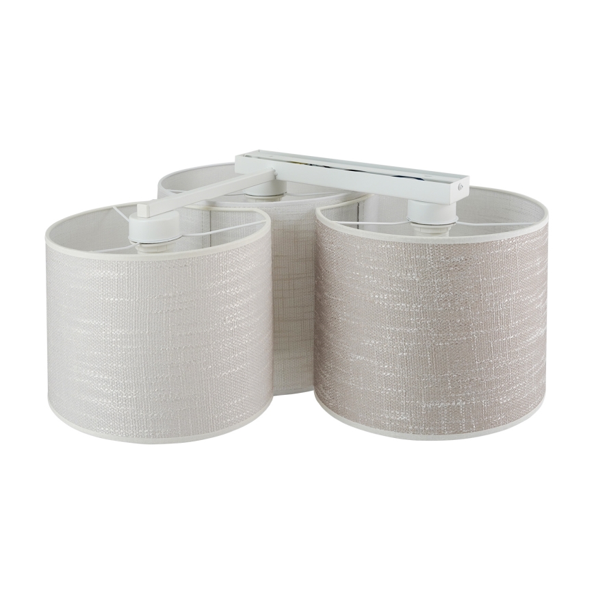 Brilagi - Plafón SNAKE 3xE27/15W/230V gris/color crema