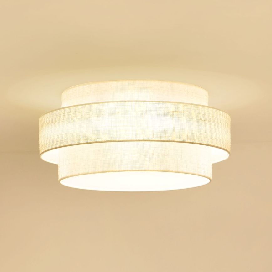 Brilagi - Plafón SPACE YUTE LED/12W/230V diá. 50 cm 3000K/4000K/6400K color crema