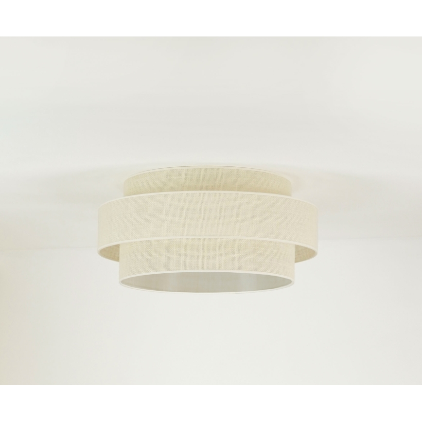 Brilagi - Plafón SPACE YUTE LED/12W/230V diá. 50 cm 3000K/4000K/6400K color crema