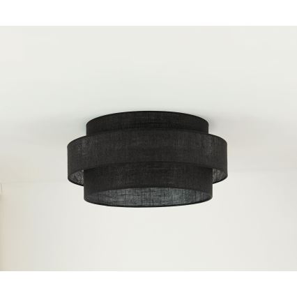 Brilagi - Plafón SPACE YUTE LED/12W/230V diá. 50 cm 3000K/4000K/6400K negro