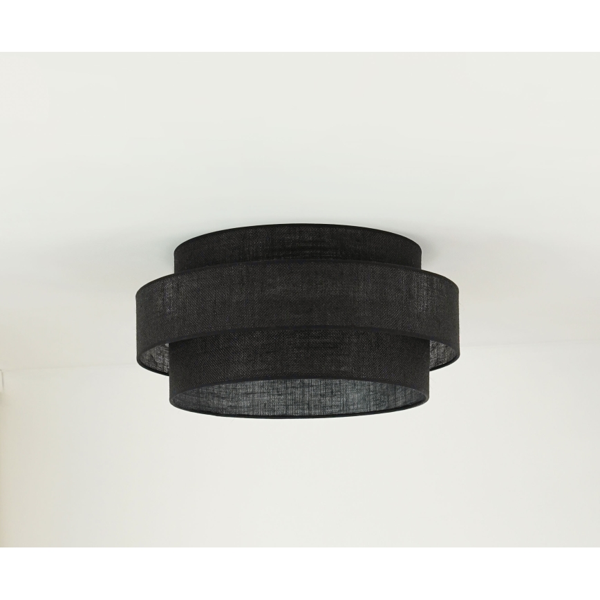 Brilagi - Plafón SPACE YUTE LED/12W/230V diá. 50 cm 3000K/4000K/6400K negro