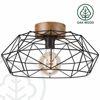 Brilagi - Plafón WOODY BASKET 1xE27/60W/230V roble