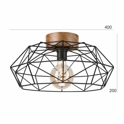 Brilagi - Plafón WOODY BASKET 1xE27/60W/230V roble
