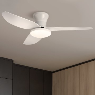 Brilagi - Ventilador de techo LED regulable LED/30W/230V 3000-6500K blanco + control remoto