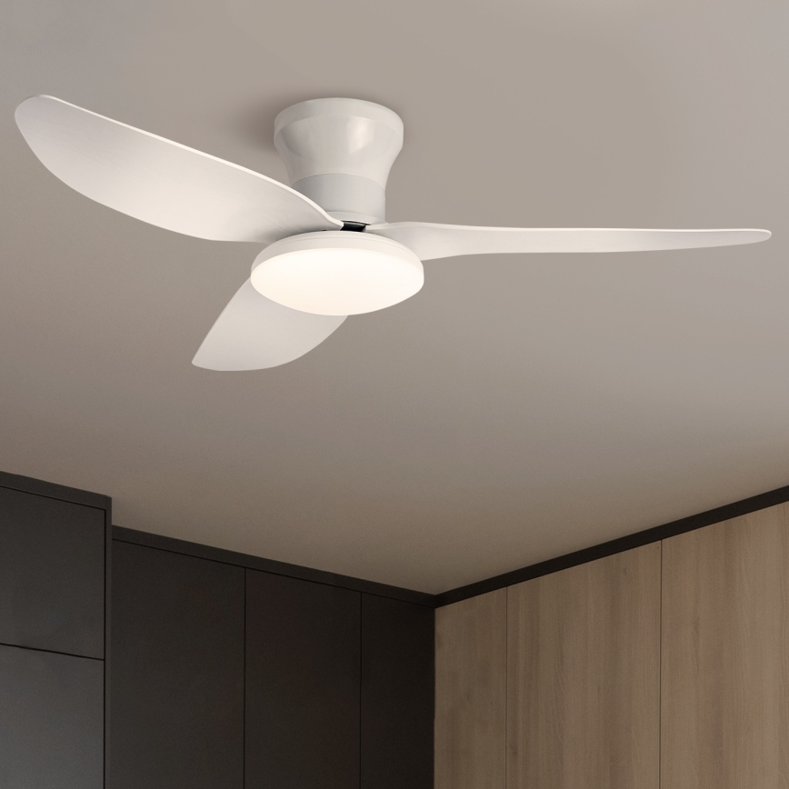 Brilagi - Ventilador de techo LED regulable LED/30W/230V 3000-6500K blanco + control remoto