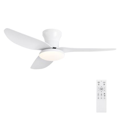 Brilagi - Ventilador de techo LED regulable LED/30W/230V 3000-6500K blanco + control remoto