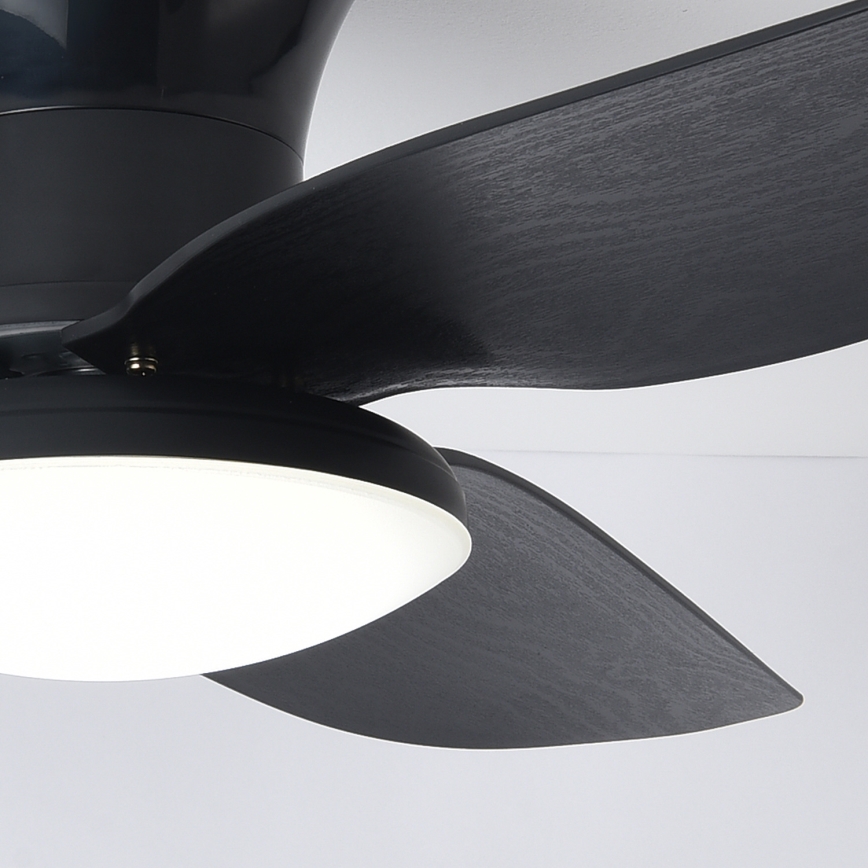 Brilagi - Ventilador de techo LED regulable LED/30W/230V 3000-6500K negro + control remoto