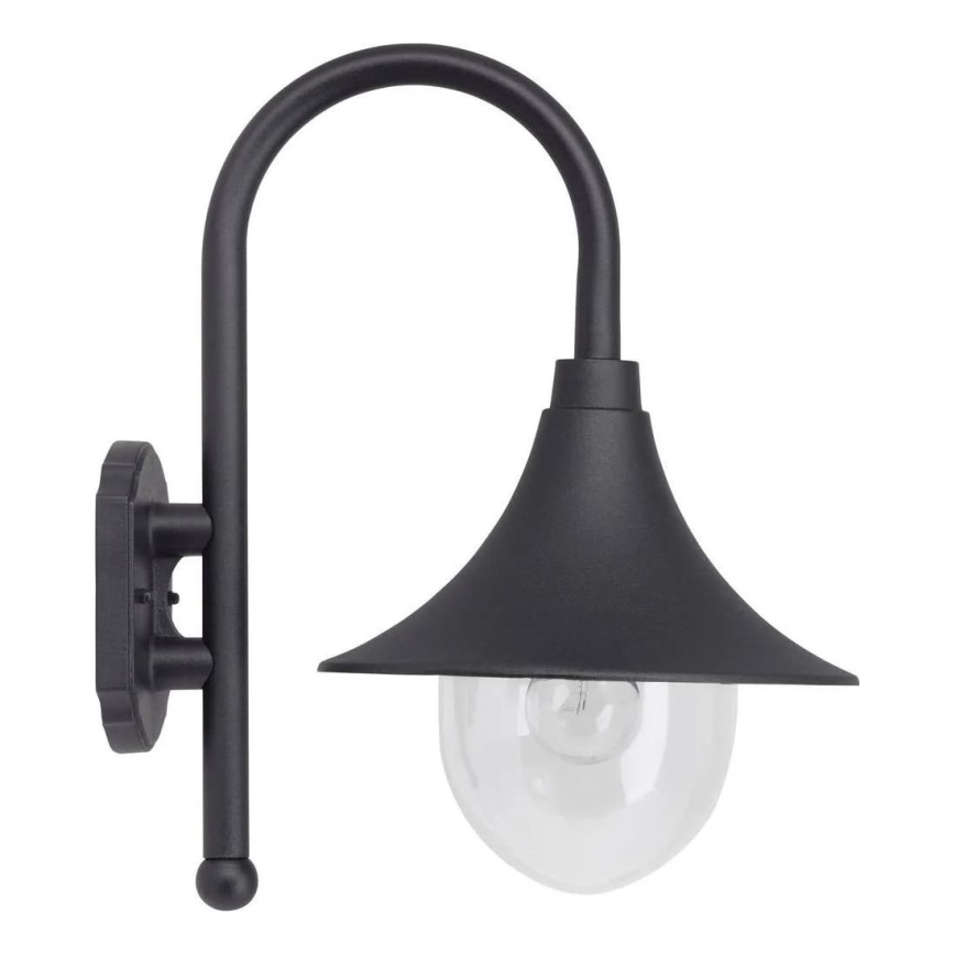 Brilliant - Aplique de exterior BERNA 1xE27/60W/230V IP44 negro