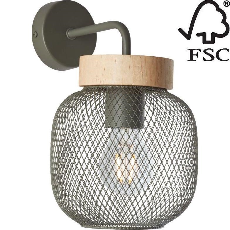 Brilliant - Aplique GIADA 1xE27/40W/230V verde - FSC Certificado
