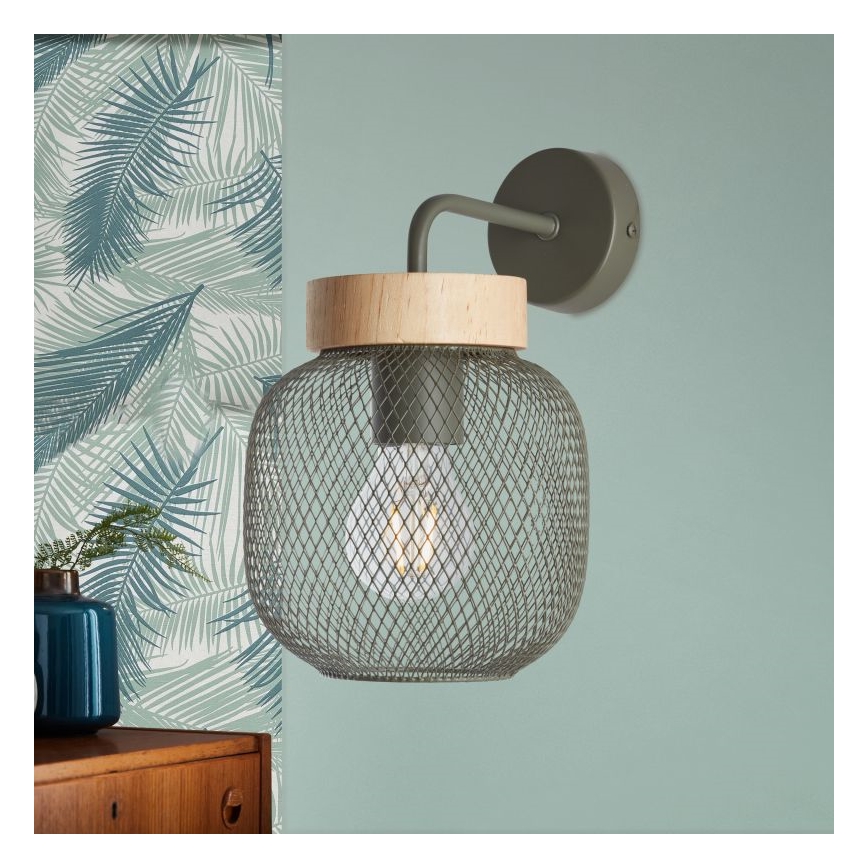 Brilliant - Aplique GIADA 1xE27/40W/230V verde - FSC Certificado