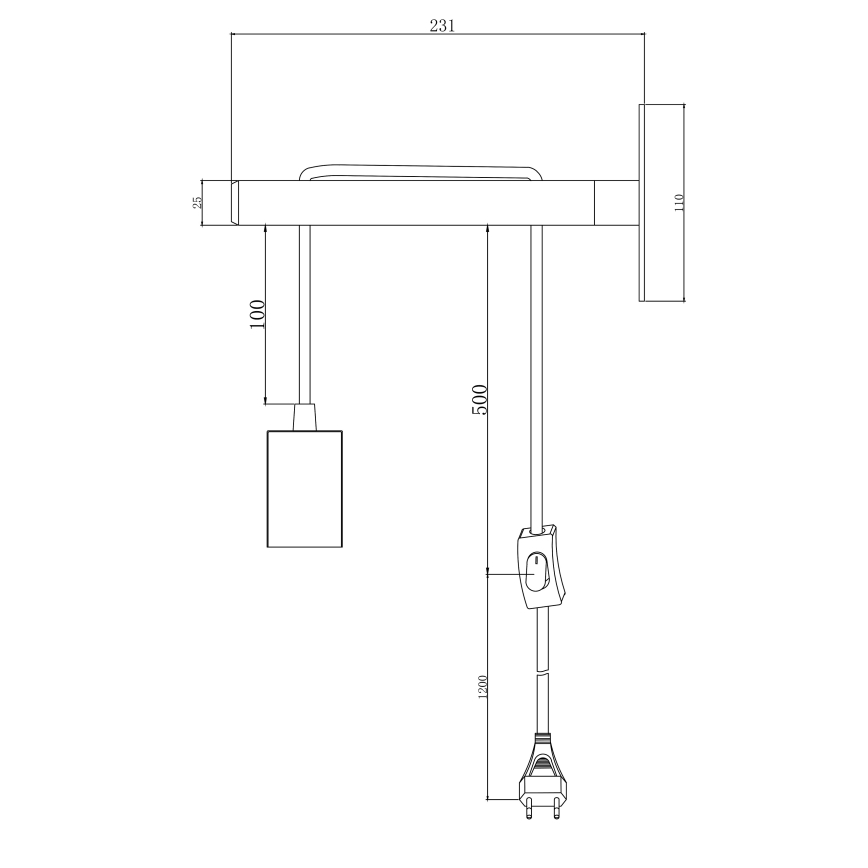 Brilliant - Aplique JARBO 1xE27/60W/230V