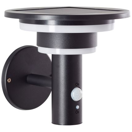 Brilliant - Aplique LED solar con sensor GARVINA LED/3W/3,7V IP44 negro