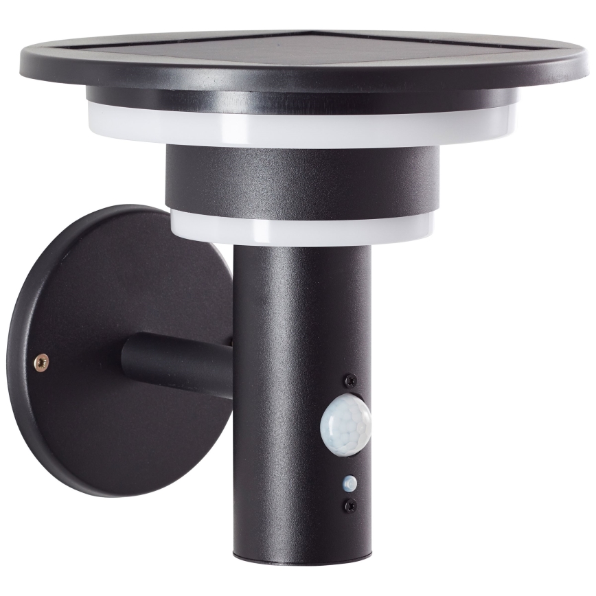 Brilliant - Aplique LED solar con sensor GARVINA LED/3W/3,7V IP44 negro