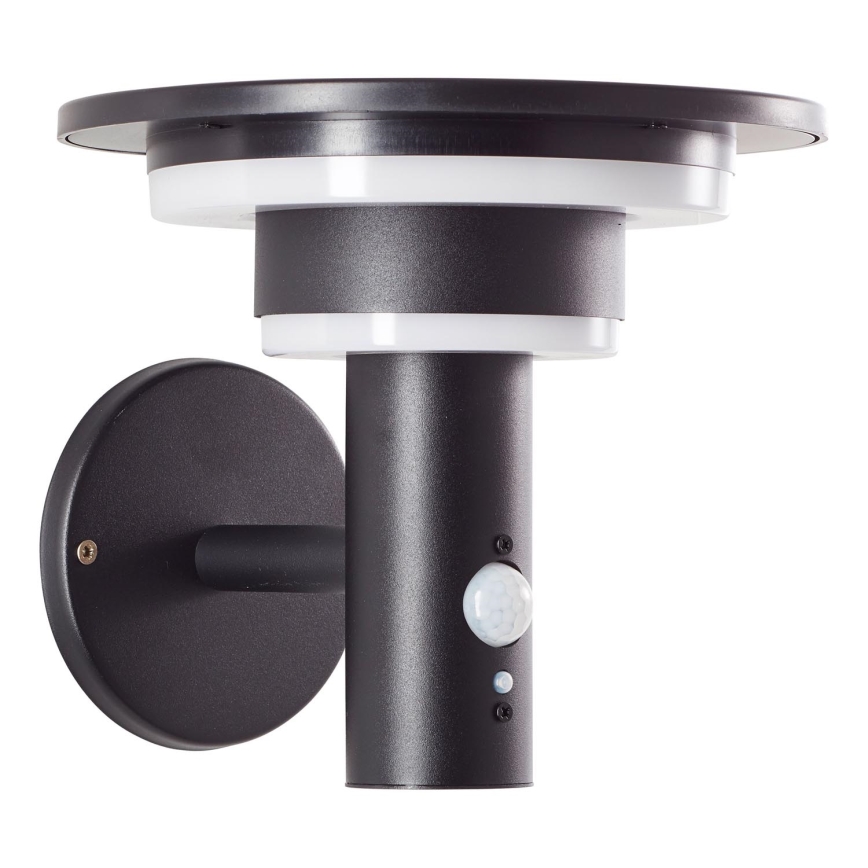 Brilliant - Aplique LED solar con sensor GARVINA LED/3W/3,7V IP44 negro