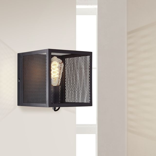 Brilliant - Aplique MAZE 1xE27/40W/230V negro