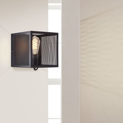 Brilliant - Aplique MAZE 1xE27/40W/230V negro