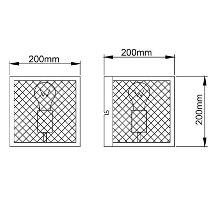 Brilliant - Aplique MAZE 1xE27/40W/230V negro