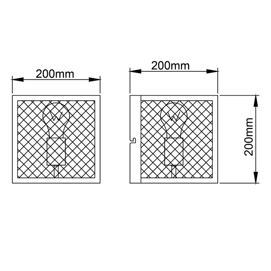 Brilliant - Aplique MAZE 1xE27/40W/230V negro