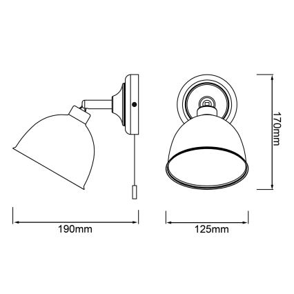 Brilliant - Foco de pared TELIO 1xE14/28W/230V azul
