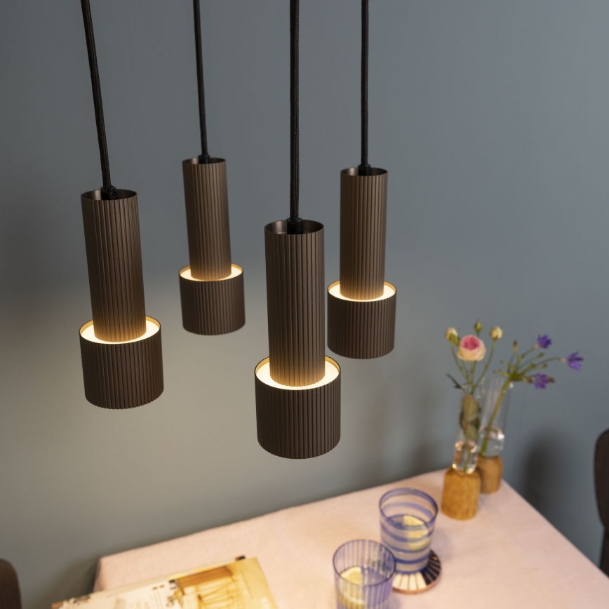 Brilliant - Lámpara colgante CADIZ 4xGU10/10W/230V diá. 35 cm bronce