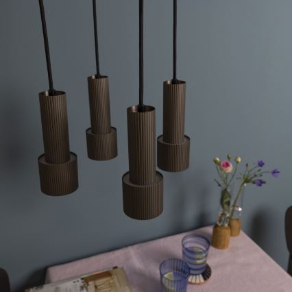 Brilliant - Lámpara colgante CADIZ 4xGU10/10W/230V diá. 35 cm bronce