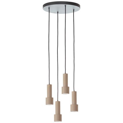 Brilliant - Lámpara colgante CADIZ 4xGU10/10W/230V diá. 35 cm bronce