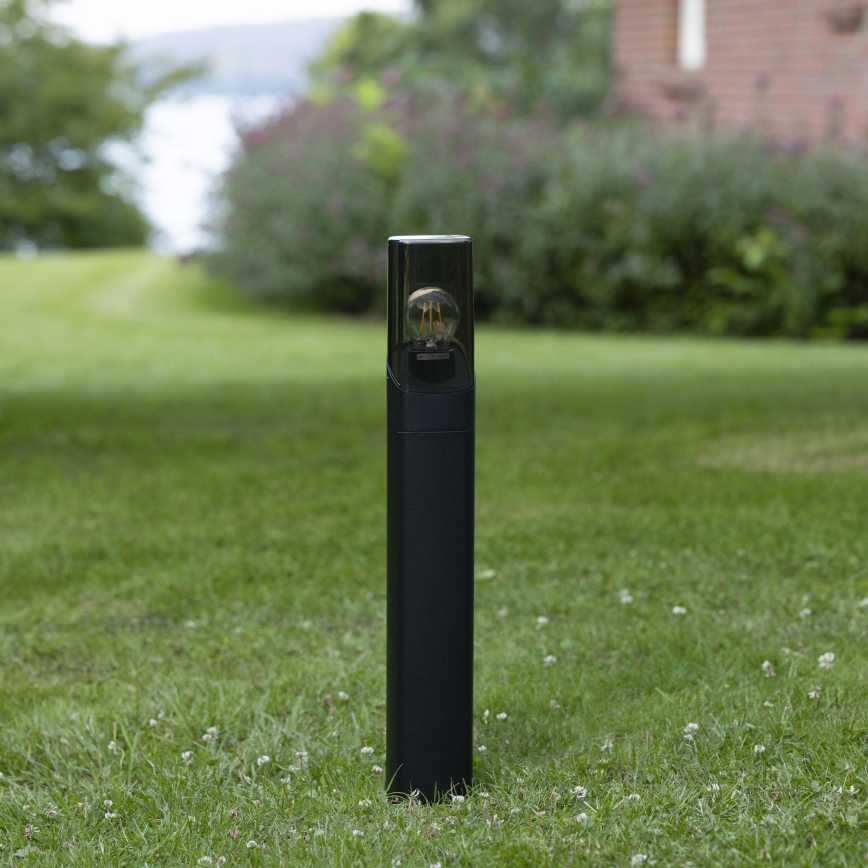 Brilliant - Lámpara de exterior MINOU 1xE27/10W/230V 60 cm IP44 negro/ahumado