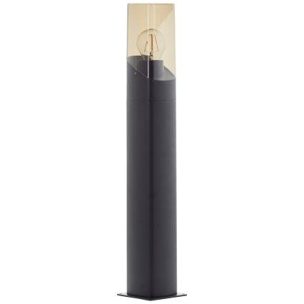 Brilliant - Lámpara de exterior MINOU 1xE27/10W/230V 60 cm IP44 negro/ahumado