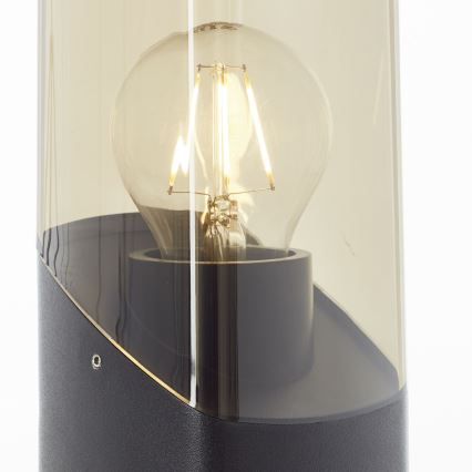 Brilliant - Lámpara de exterior MINOU 1xE27/10W/230V 60 cm IP44 negro/ahumado